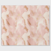 Blush Pink Creme White Gold Cowhide Geschenkpapier (Flach)