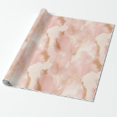 Blush Pink Creme White Gold Cowhide Geschenkpapier (Ungerollt)