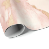 Blush Pink Creme White Gold Cowhide Geschenkpapier (Rolleneckpunkt)