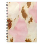 Blush Pink Creme White Gold Cowhide Notizblock (Vorderseite)