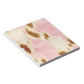 Blush Pink Creme White Gold Cowhide Notizblock (angewinkelt)