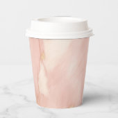 Blush Pink Creme White Gold Cowhide Pappbecher (Rückseite)
