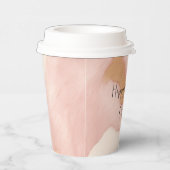 Blush Pink Creme White Gold Cowhide Pappbecher (Rechts)