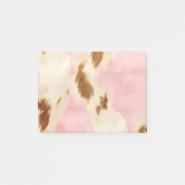 Blush Pink Creme White Gold Cowhide Post-it Klebezettel (Vorderseite)