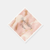 Blush Pink Creme White Gold Cowhide Serviette (Ecke)
