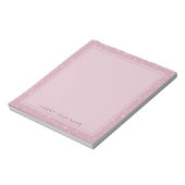 Blush Pink Crystal Confetti Notepad 5.5" x 6" Notizblock (Rotiert)