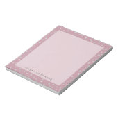 Blush Pink Crystal Confetti Notepad 5.5" x 6" Notizblock (Rotiert)
