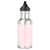 Blush Pink Cursive Text Elegant Edelstahlflasche (Rechts)