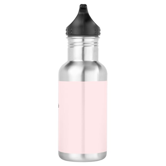 Blush Pink Cursive Text Elegant Edelstahlflasche (Rechts)