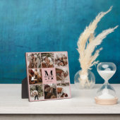 Blush Pink Custom Family Foto Collage | Monogramm Fotoplatte (InSitu)
