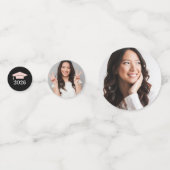 Blush Pink Custom Foto Graduation Party 2025 Konfetti (Vorderseiten)