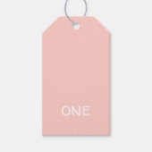 Blush Pink Custom Front and Back Baby Girl Geschenkanhänger (Vorderseite)