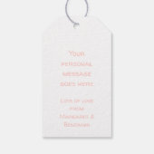 Blush Pink Custom Front and Back Baby Girl Geschenkanhänger (Rückseite)