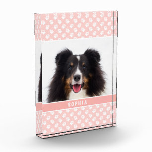 Blush Pink Custom Pet Foto mit weißen Pasten und N