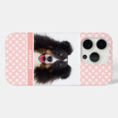 Blush Pink Custom Pet Foto mit weißen Pasten und N Case-Mate iPhone Hülle (Rückseite (Horizontal))