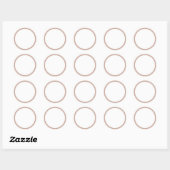 Blush Pink D2AFA1 Blank Runder Aufkleber (Blatt)