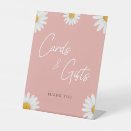 Blush Pink Daisy Cards Gifts Baby Shower Sockelschild