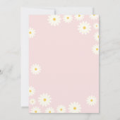 Blush Pink Daisy Floral Baby in Blütendusche Einladung (Rückseite)