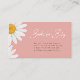 Blush Pink Daisy Floral Books for Baby  Begleitkarte