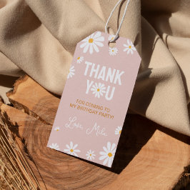 Blush Pink Daisy Geburtstagsparty Danke Tag Geschenkanhänger
