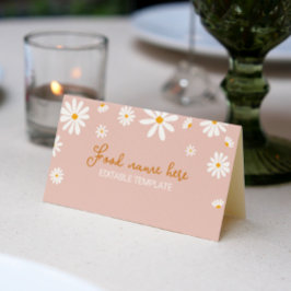 Blush Pink Daisy Geburtstagsparty Platzkarte