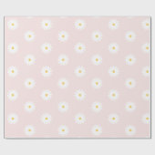 Blush Pink Daisy Geschenkpapier (Flach)