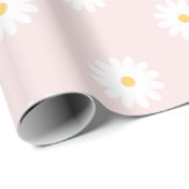 Blush Pink Daisy Geschenkpapier (Rolleneckpunkt)