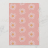 Blush Pink Daisy Hello Sunshine Floral Baby Shower Einladung (Rückseite)