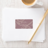 Blush Pink Damask Classic Wedding Address Label Adressaufkleber (Insitu)
