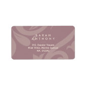 Blush Pink Damask Classic Wedding Address Label Adressaufkleber (Vorne)