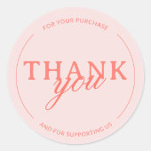 Blush Pink Danke, Frau Minimalistische Aufkleber (Vorderseite)