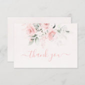 Blush Pink Dankeschön Karte (Vorne/Hinten)