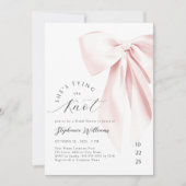 Blush Pink Das Brautparty des Knotens verbinden Einladung (Vorderseite)