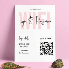 Blush Pink Das QR-Logo für das WIFI-Kennwort Poster