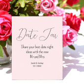 Blush Pink Date Jar Polterabend Poster