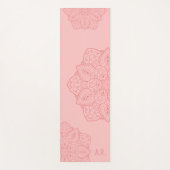 Blush Pink Decorative Modern Mandala With Initials Yogamatte (Vorderseite)