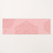 Blush Pink Decorative Modern Mandala With Initials Yogamatte (Vorderseite (Horizontal))