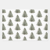 Blush Pink Deer Pine Cones Weihnachtsbaumen Geschenkpapier Set (Vorderseite 3)