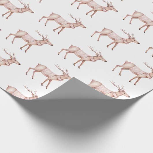 Blush Pink Dei Christmas Geschenkpapier (Ecke)