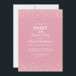 Blush Pink Diamond Glitzer Sweet 16 Dance Party Einladung<br><div class="desc">Eleganter und schicker,  dekorativer Rosa und Diamant Glitzer Sweet 16 Dance Party Einladung für Mädchen.</div>