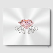 Blush Pink Diamond Personalisiertes WedelGuest Boo Gästebuch (Rückseite)