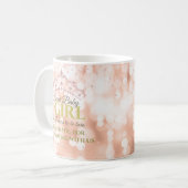 Blush Pink Diamond Rose Gold Sweet Baby Kaffeetasse (Vorderseite Links)