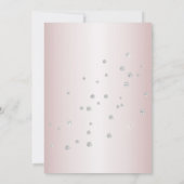 Blush Pink Diamond Wedding Dress Brautparty Einladung (Rückseite)