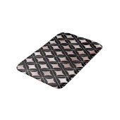 Blush Pink Diamonds on Black Badematte (Schrägansicht)