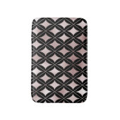 Blush Pink Diamonds on Black Badematte (Vorderseite Vertikal)