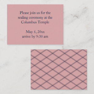 Blush Pink Diamonds Temple Sealing Einladung