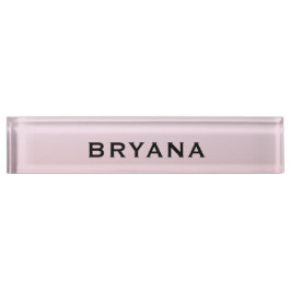 Blush Pink Dipped Moderne Personalisierte Schreibt Namensplakette