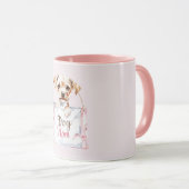 Blush Pink Dog Mom Bag Tasse (VorderseiteRechts)