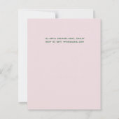 Blush Pink Dusty Blue Floral Wedding Budget (Rückseite)