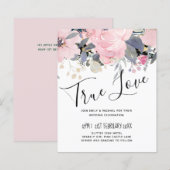 Blush Pink Dusty Blue Floral Wedding Budget (Vorne/Hinten)